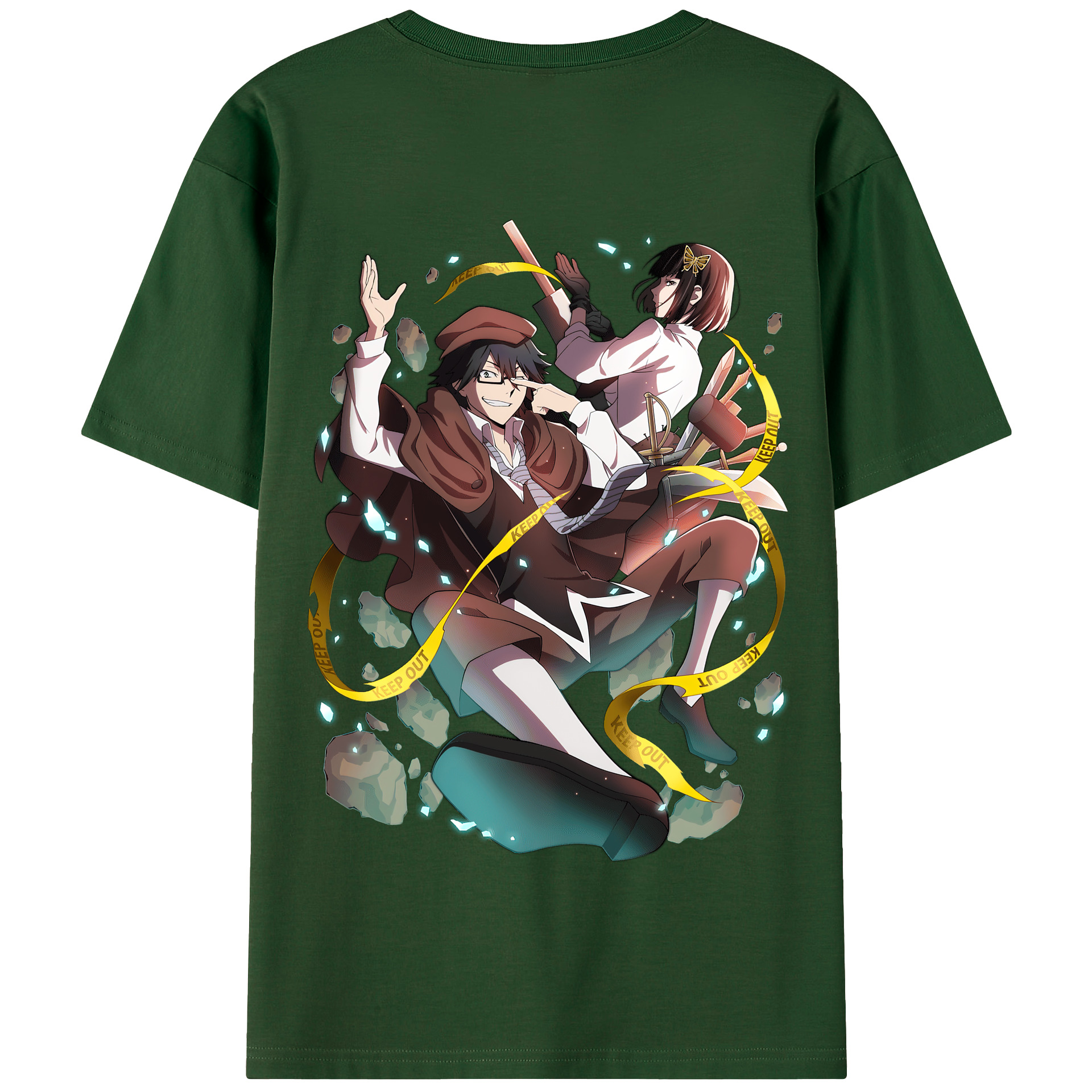 （画像用） 文豪ストレイドッグス Bungo Stray Dogs 綿100％半袖Tシャツ（背面プリント）